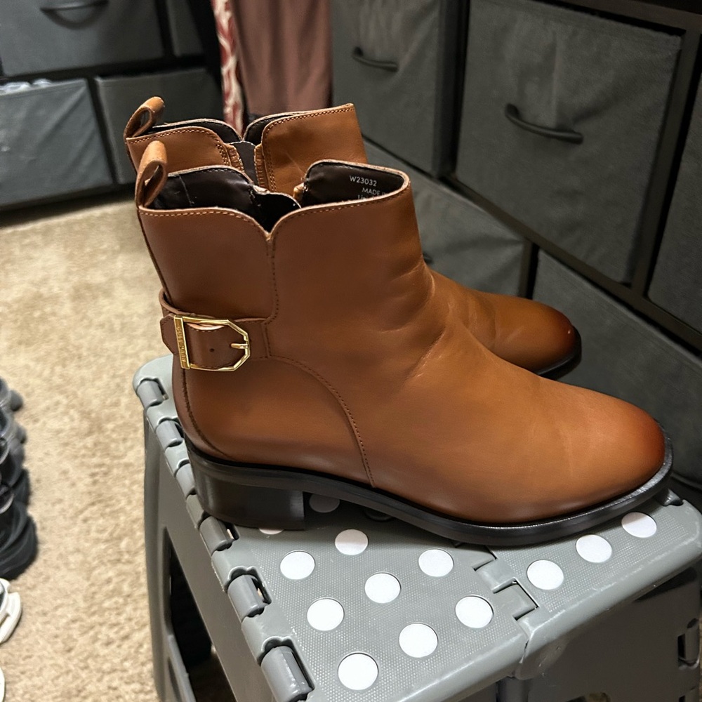Cole Haan Brown Leather Ankle Boots